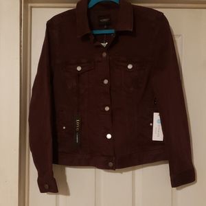 Burgundy demin jacket